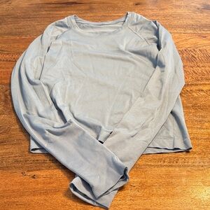 lululemon athletica Light Blue Long Sleeve Tee